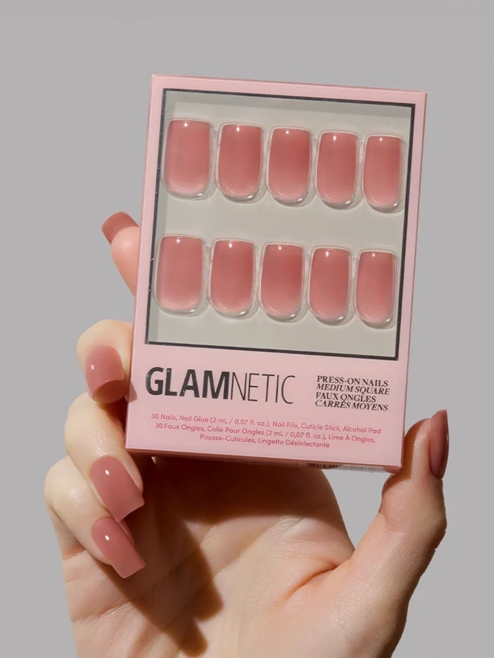 2 for $24 - Glamnetic Press On Nails - Dusty Pink